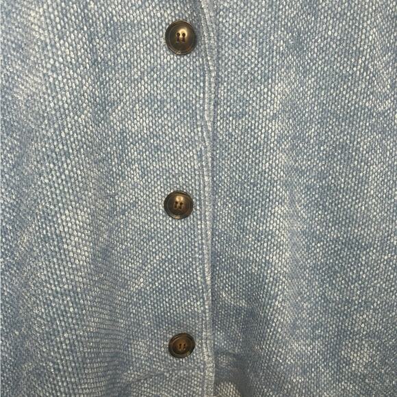 GREYLIN Anthropologie Everyday Cropped Jacket Shacket Blue Women’s Size Large - Picture 6 of 13